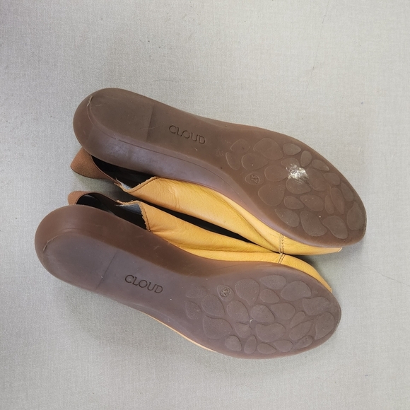 Cloud Caliber Peep Toe Slingback Leather Comfort Sandals 37 6.5 Summer - Picture 5 of 8